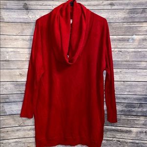 Cozy Red Cowl Neck Sweater
